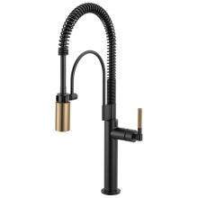 Brizo 63343LF-BLGL - Litze® Semi-Professional Kitchen Faucet - Knurled Handle