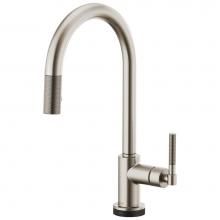 Brizo 64043LF-SS - Litze® SmartTouch® Pull-Down Kitchen Faucet with Arc Spout and Knurled Handle
