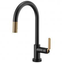 Brizo 64044LF-BLGL - Litze® SmartTouch® Pull-Down Kitchen Faucet with Arc Spout and Industrial Handle