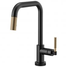 Brizo 64053LF-BLGL - Litze® SmartTouch® Pull-Down Kitchen Faucet with Square Spout and Knurled Handle