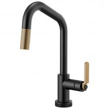 Brizo 64064LF-BLGL - Litze® SmartTouch® Pull-Down Kitchen Faucet with Angled Spout and Industrial Handle