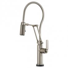 Brizo 64144LF-SS - Litze® SmartTouch® Articulating Kitchen Faucet With Finished Hose