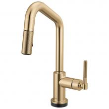 Brizo 64963LF-GL - Litze® Smarttouch Pull-Down Prep Faucet with Angle Spout - Knurled Handle