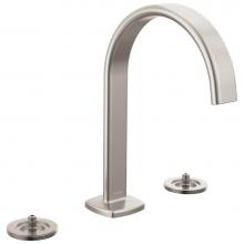 Brizo 65367LF-NKLHP-ECO - Allaria™ Widespread Lavatory Faucet with Arc Spout - Less Handles