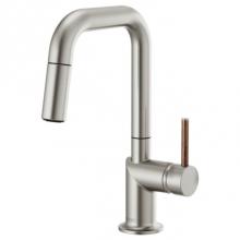 Brizo 63965LF-SSLHP - Odin® Pull-Down Prep Faucet with Square Spout - Less Handle