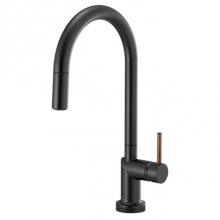 Brizo 64075LF-BLLHP - Odin® SmartTouch® Pull-Down Kitchen Faucet with Arc Spout - Less Handle