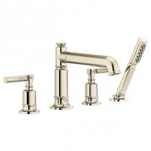 Brizo T67476-PNLHP - Invari® Roman Tub Faucet With Handshower - Less Handles