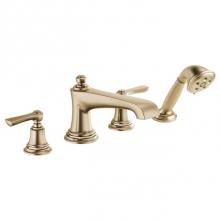 Brizo T67460-GLLHP - Rook® Roman Tub Faucet with Handshower - Less Handles