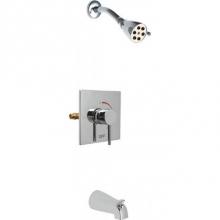 Chicago Faucets SH-TP2-01-100 - SQUARE T/P TUB AND SHOWER VALVE