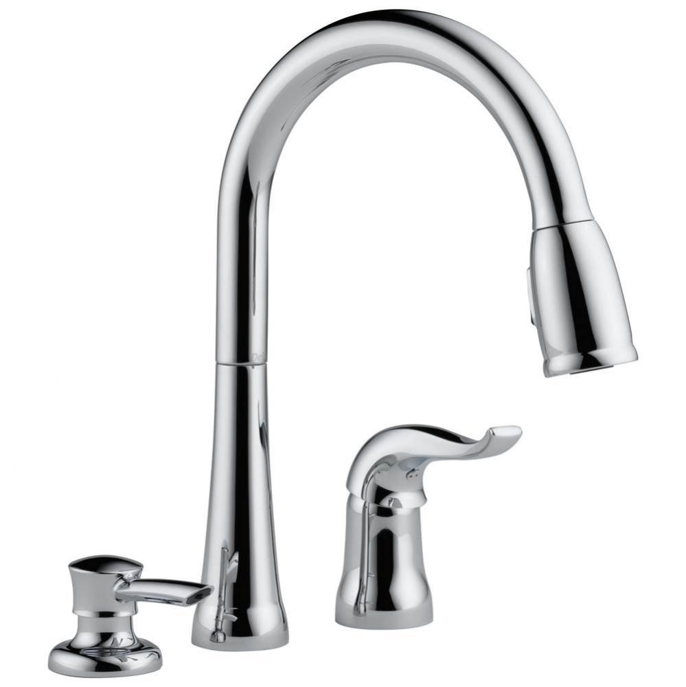 Kate&#xae; Single Handle Pull-Down Kitchen Faucet with Soap Dispenser