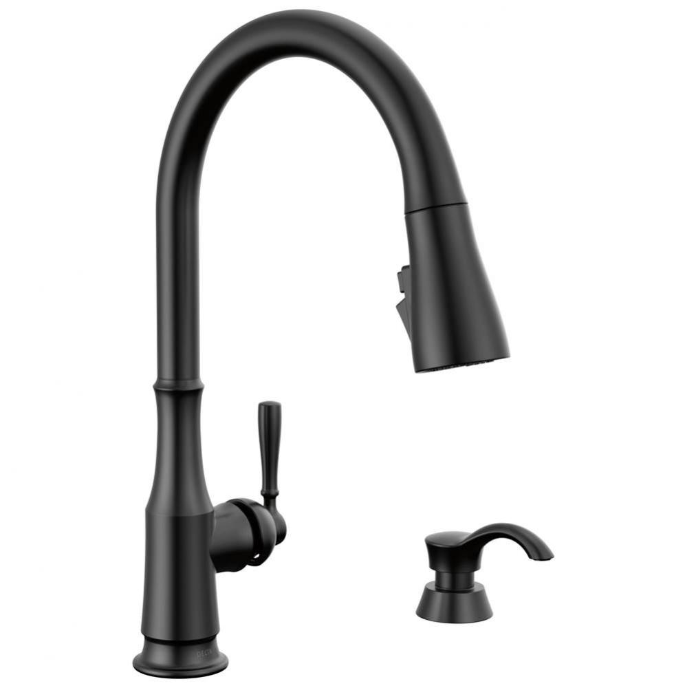 Capertee™ Single Handle Pull-Down Kitchen Faucet with Soap Dispenser and ShieldSpray Technology