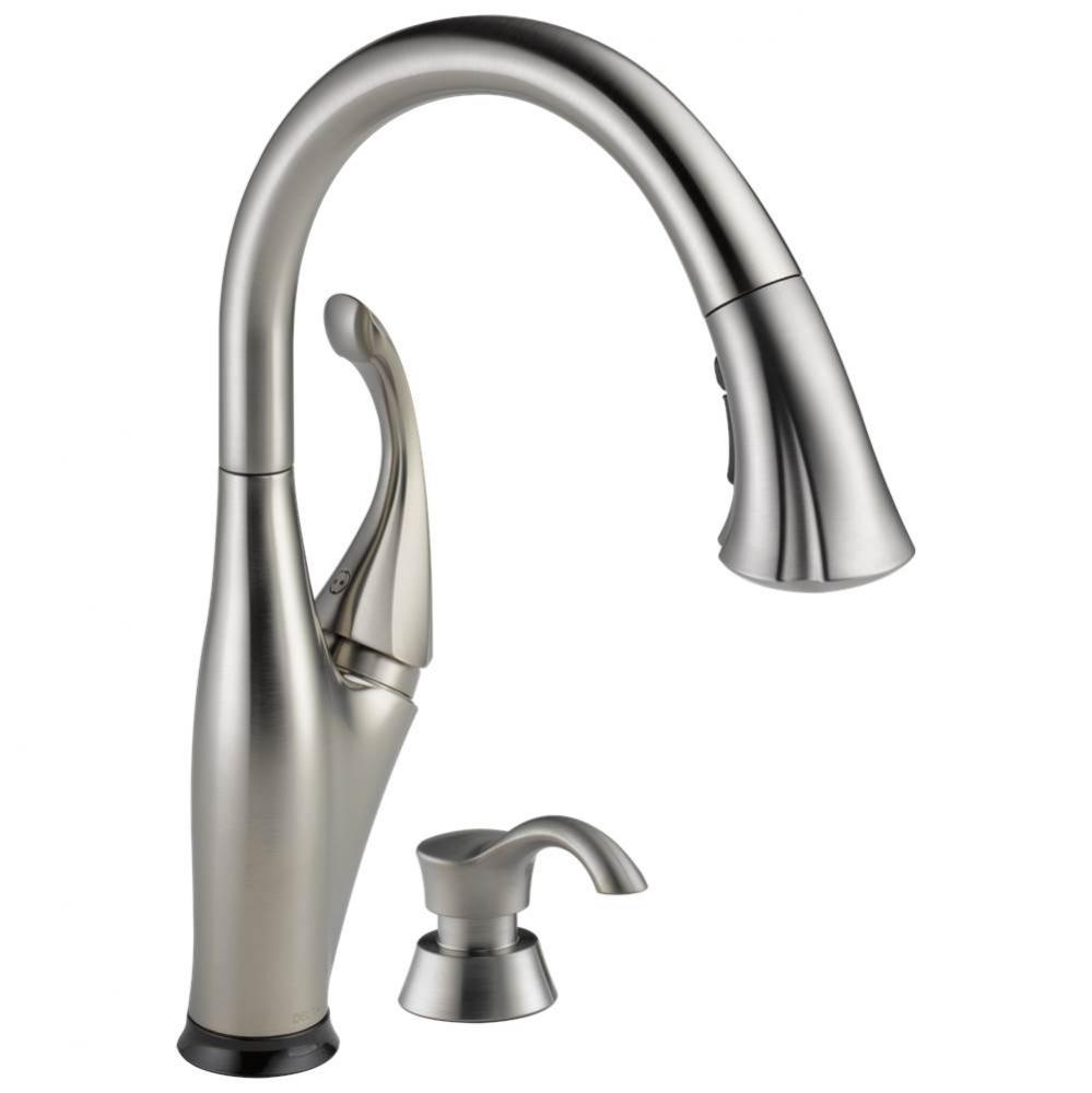 Addison™ Single Handle Pull-Down Kitchen Faucet with Touch2O&#xae; Technology and Soap Dispenser