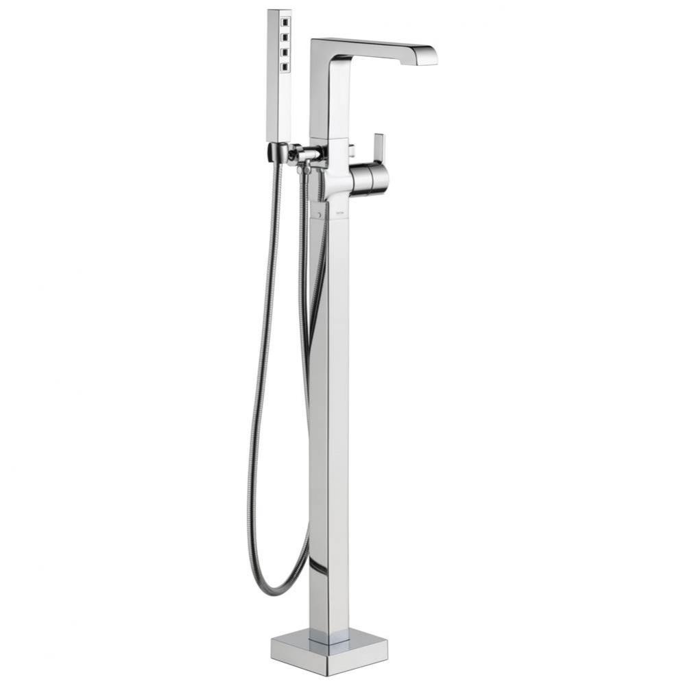 Ara&#xae; Single Handle Floor Mount Tub Filler Trim with Hand Shower