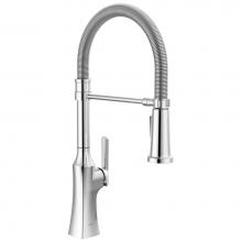 Delta Faucet 18887-DST - Ermelo™ Pro Single Handle Pull-Down Kitchen Faucet With Spring Spout