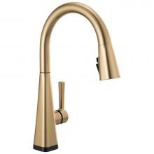 Delta Faucet 19802TZ-CZ-DST - Lenta™ Single-Handle Pull-Down Kitchen Faucet with Touch2O® Technology