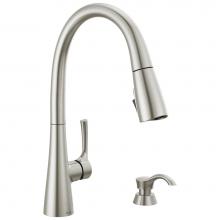 Delta Faucet 19835Z-SPSD-DST - Auburn™ Single Handle Pull-Down Kitchen Faucet with Soap Dispenser and ShieldSpray Technology