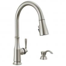Delta Faucet 19877Z-SPSD-DST - Capertee™ Single Handle Pull-Down Kitchen Faucet with Soap Dispenser and ShieldSpray Technology