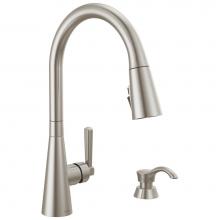 Delta Faucet 19893Z-SPSD-DST - Boyd™ Single Handle Pull-Down Kitchen Faucet with Soap Dispenser and ShieldSpray Technology