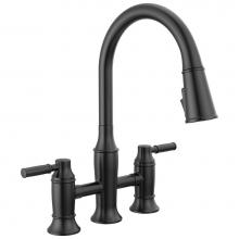 Delta Faucet 2384L-BL-DST - Renaldi™ Two Handle Pull-Down Bridge Kitchen Faucet