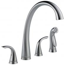 Delta Faucet 2480-AR-DST - Pilar® Two Handle Widespread Kitchen Faucet with Spray