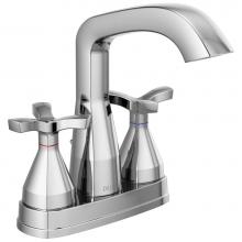 Delta Faucet 257766-PR-MPU-DST - Stryke® Two Handle Centerset Bathroom Faucet With Pop-Up Drain