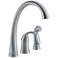 Delta Faucet 4380-AR-DST - Pilar® Single Handle Kitchen Faucet with Spray