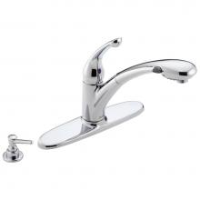 Delta Faucet 470-PROMO-DST - Signature Pullouts Single Handle Pull-Out Kitchen Faucet