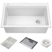 Delta Faucet 75A933-30S-WH - DELTA® Everest™ 30'' Granite Composite Workstation Kitchen Sink Drop-In Top Mount