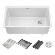 Delta Faucet 75B933-30S-WH - DELTA® Everest™ 30'' Granite Composite Workstation Kitchen Sink Undermount Single