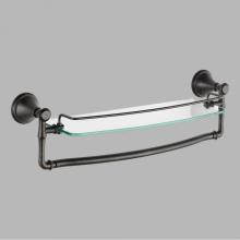 Delta Faucet 79710-RB - Cassidy: 18'' Glass Shelf with Removable Bar