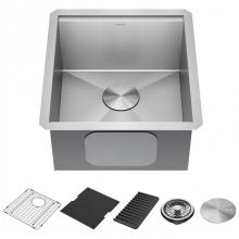 Delta Faucet 95B9031-17S-SS - Delta® Rivet™ 17'' Workstation Bar Prep Kitchen Sink Undermount 16 Gauge Stainles