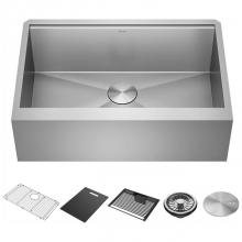 Delta Faucet 95C9031-30S-SS - Delta® Rivet™ 30'' Workstation Farmhouse Apron Front Kitchen Sink Undermount 16 G