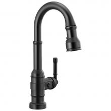 Delta Faucet 9990T-BL-DST - Broderick™ Single Handle Pull-Down Bar / Prep Faucet With Touch2O® Technology