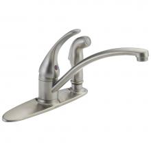 Delta Faucet B3310LF-SS - Foundations® Single Handle Kitchen Faucet with Integral Spray