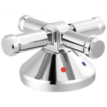 Delta Faucet H575-PR - Broderick™ 3-Hole Roman Tub w/Hand Shower - Handle Kit-Cross