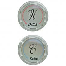 Delta Faucet RP19659 - Other Button Set - Hot / Cold - Clear