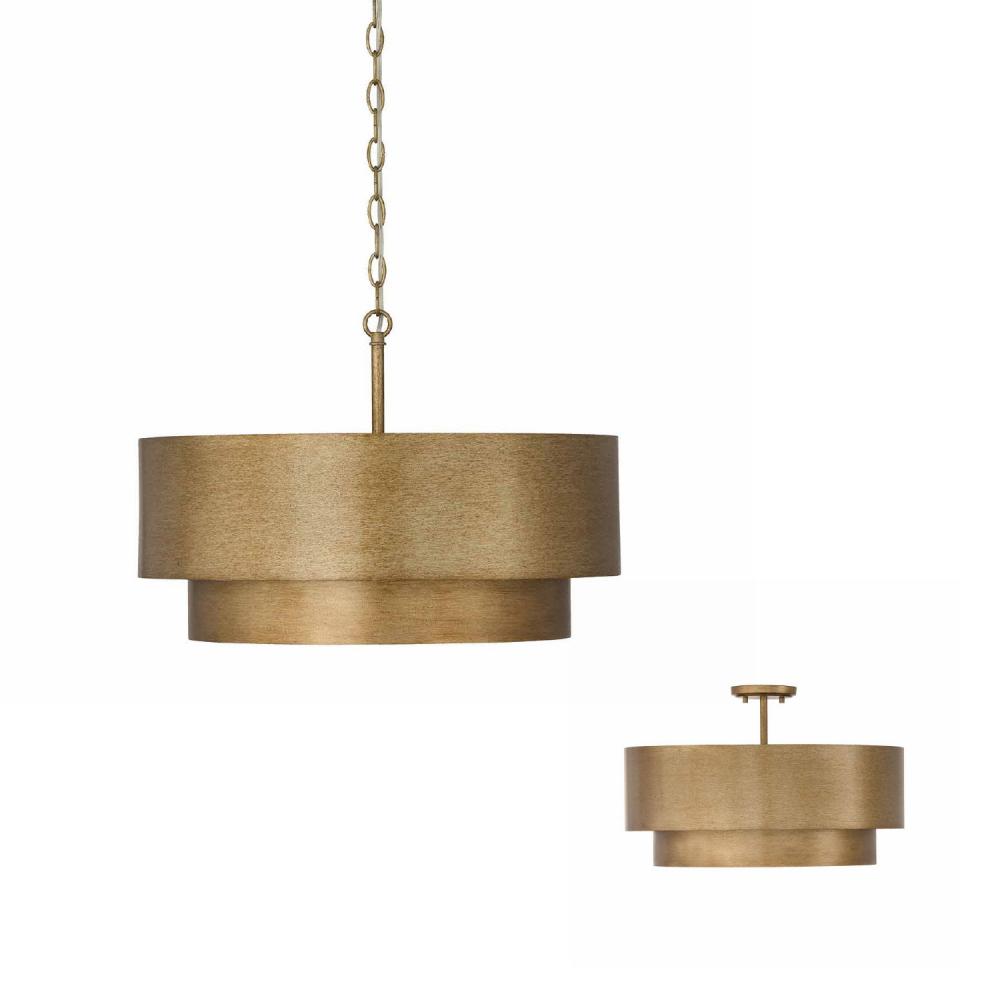 4-Light Dual Mount Tiered Pendant in Mystic Luster