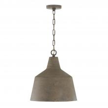 Capital 335311CY - 1-Light Tapered Metal Pendant in Clay