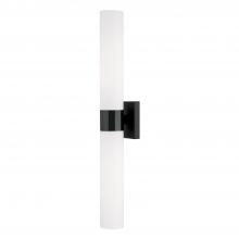 Capital 646221MB - 2-Light Dual Sconce in Matte Black with Soft White Glass