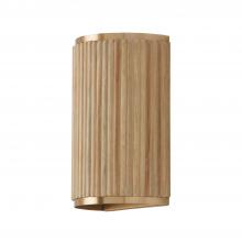 Capital 650721WS - 2-Light Sconce in Matte Brass and Handcrafted Mango Wood in White Wash