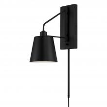 Capital 651311MB - 1-Light Modern Metal Sconce in Matte Black with White Interior