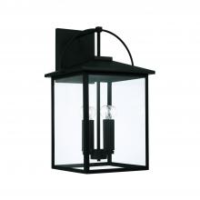 Capital 948041BK - 13.25"W x 22.75"H 4-Light Outdoor Wall Lantern in Black with Clear Glass