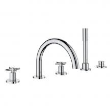 Grohe 25274000 - 5-Hole 2-Handle Deck Mount Roman Tub Faucet with 1.75 GPM Hand Shower