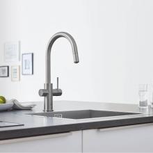 Grohe 31251DC2 - Single-Handle Pull Down Kitchen Faucet Single Spray 1.75 GPM With Chilled & Sparkling Water
