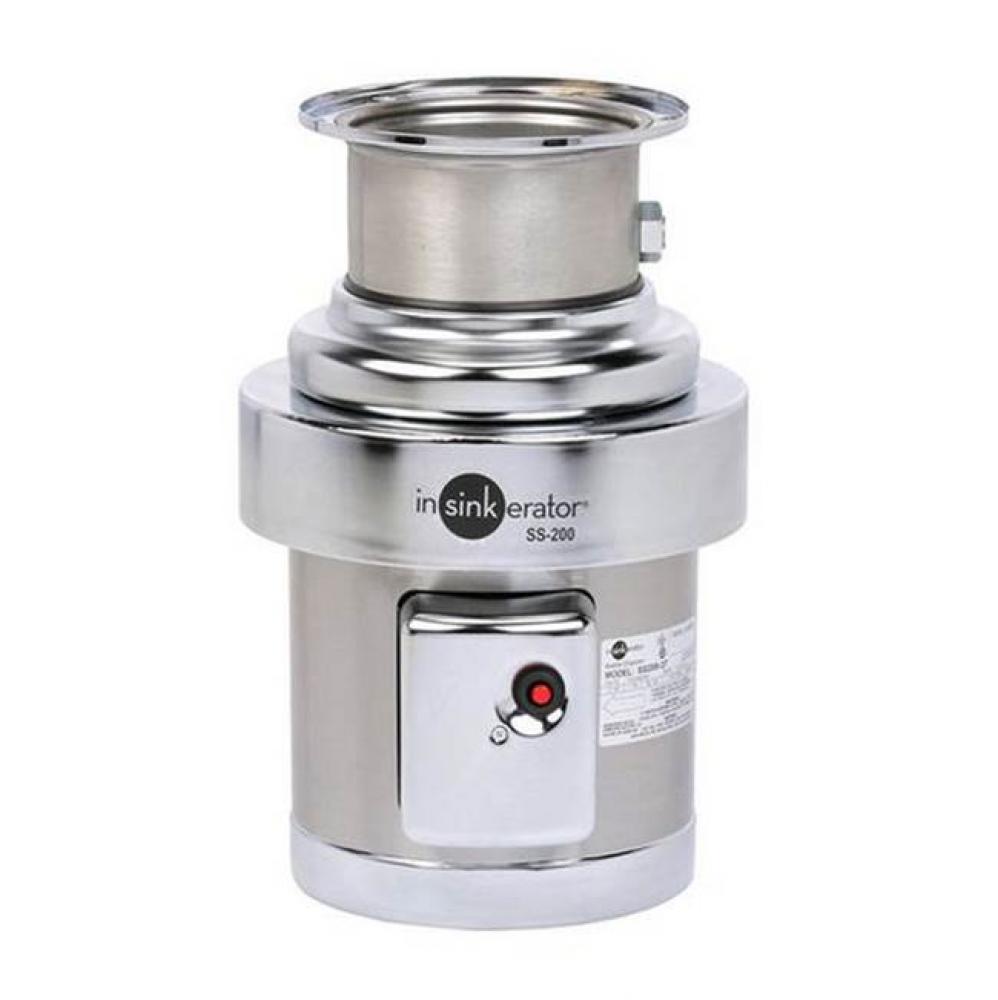 SS-200™ Disposer, basic unit only, 2 HP motor, stainless steel construction, includes mounting g
