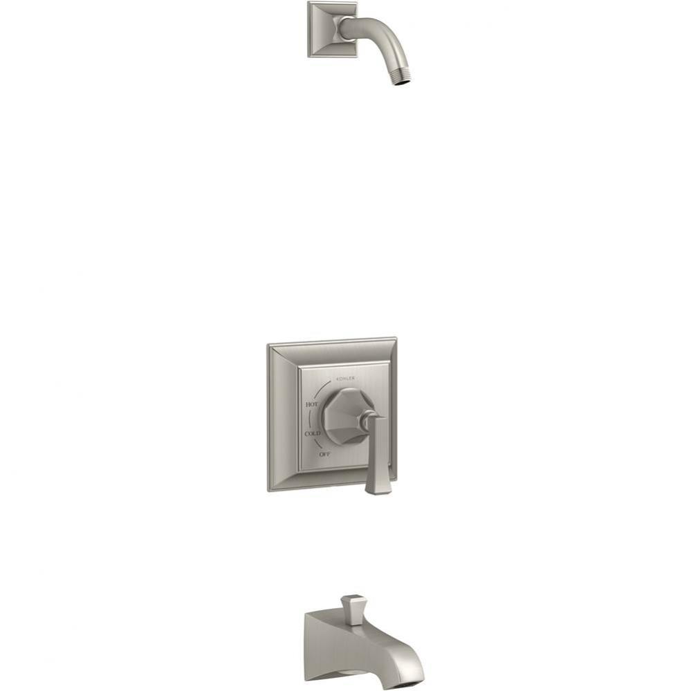 Memoirs&#xae; Stately Rite-Temp&#xae; bath and shower trim set with Deco lever handle and spout, l