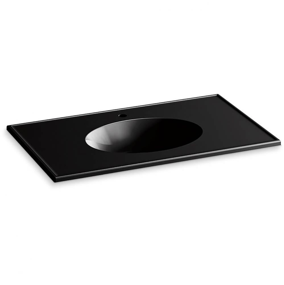 Ceramic/Impressions&#xae; 37&apos;&apos; Vitreous china vanity top with integrated oval sink