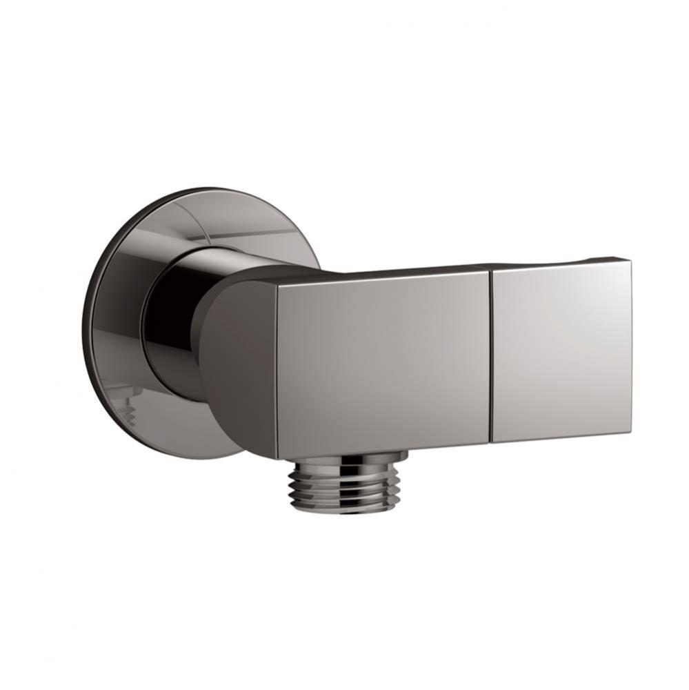 Exhale&#xae; wall-mount handshower holder with supply elbow and check valve