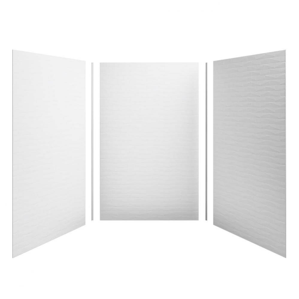 Choreograph&#xae; 60&apos;&apos; x 60&apos;&apos; x 96&apos;&apos; shower wall kit, Brick texture