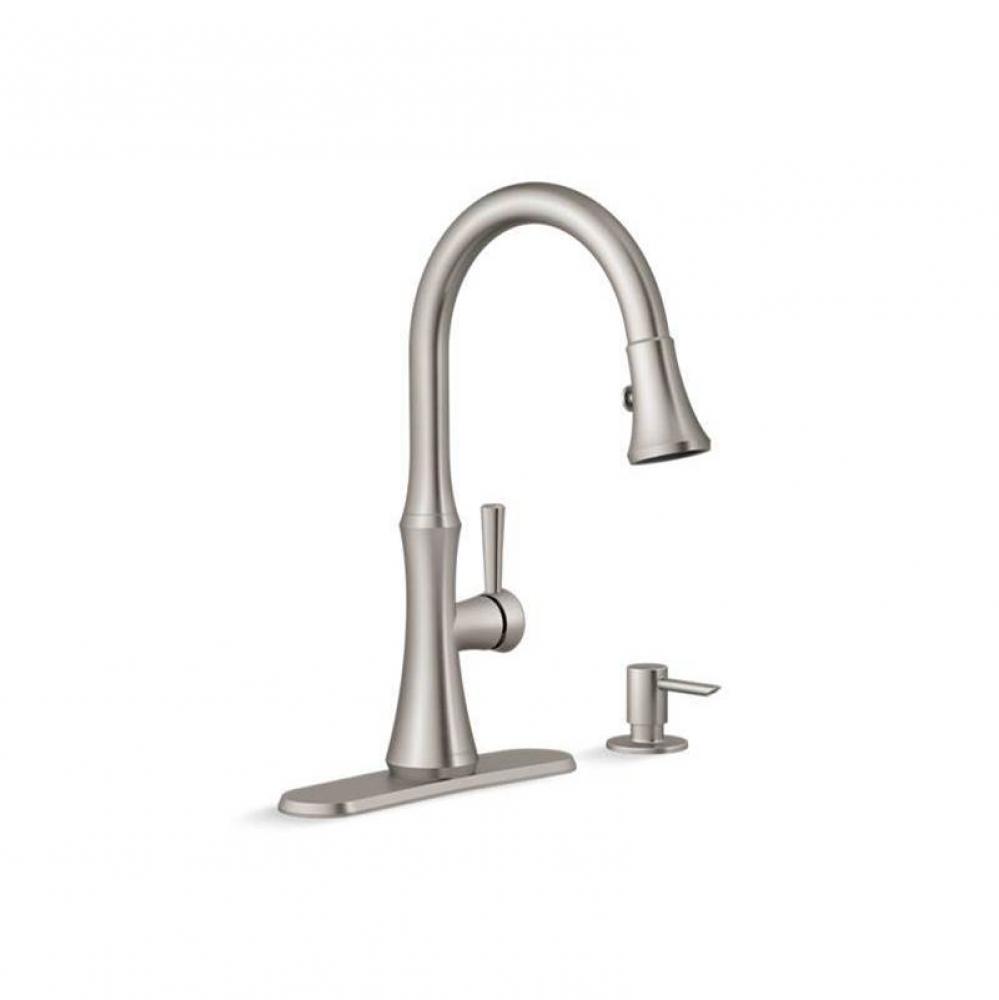 Kaori™ Pull-down kitchen sink faucet with soap/lotion dispenser